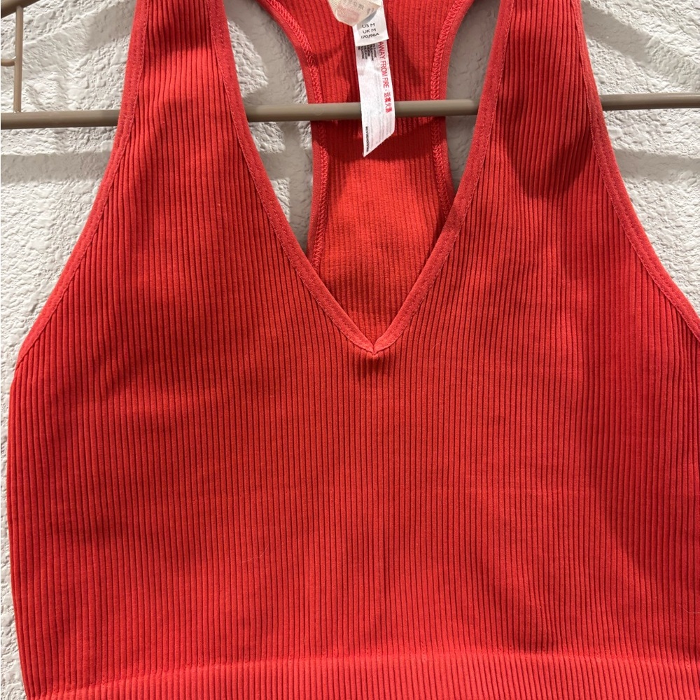 FP Movement by Free People Red Ribbed Tank - Picture 3 of 5